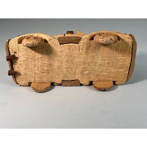 Vintage Ghana African Folkart Carved Wood VW Volkswagen Beetle Cabriolet Conv. - Picture 6 of 7
